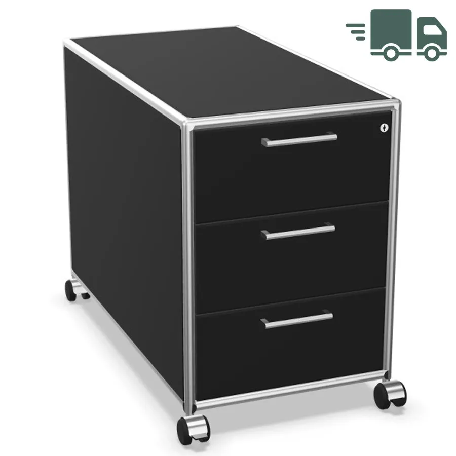 Bosse Rollcontainer 333 schwarz Rahmen chrom - Fast & Easy