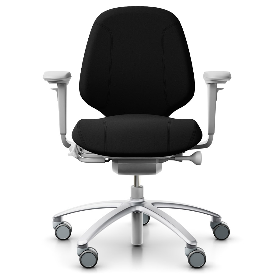 RH Mereo 200 silver grey mit halbhoher Rückenlehne - mit Armlehnen - Frontansicht