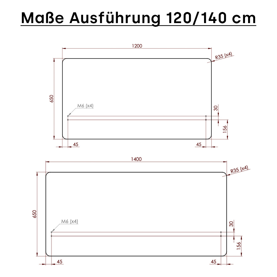 Götessons Silent Express Sichtschutz - Maße 120/140 cm