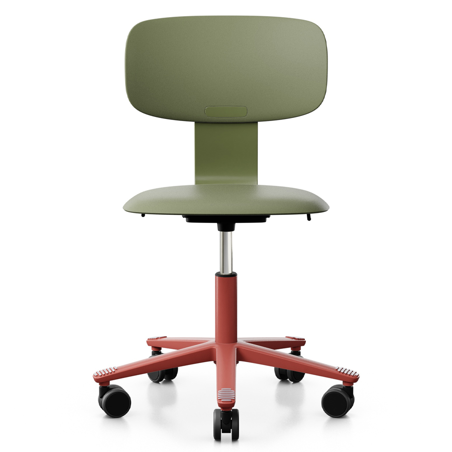 HAG Tion 2100 Bürostuhl Moss - Sitz u. Rückenschale Kunststoff | Fußkreuz Blush Rose