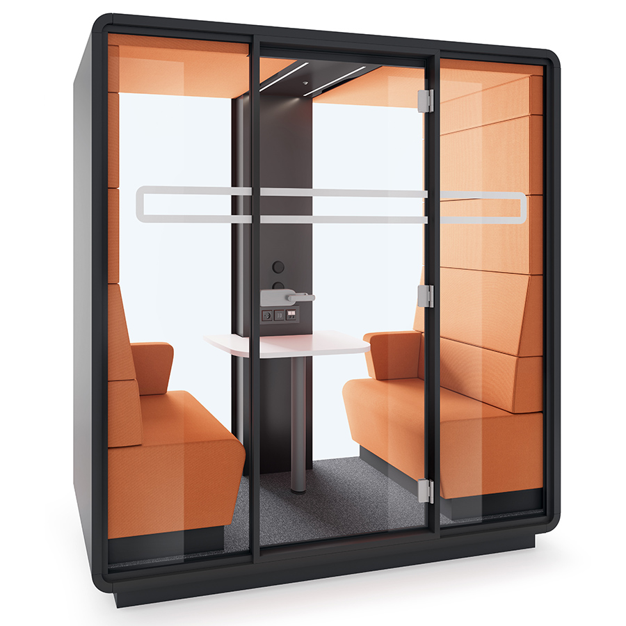 Hushoffice Hushmeet.S Akustikbox konfigurierbar in Wool Terracotta