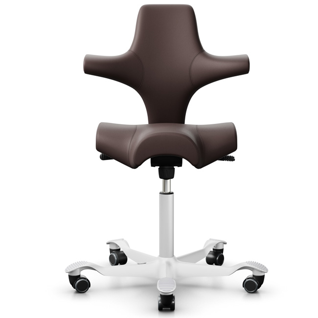 HAG Capisco 8106 Leder Braun Gestell Weiß