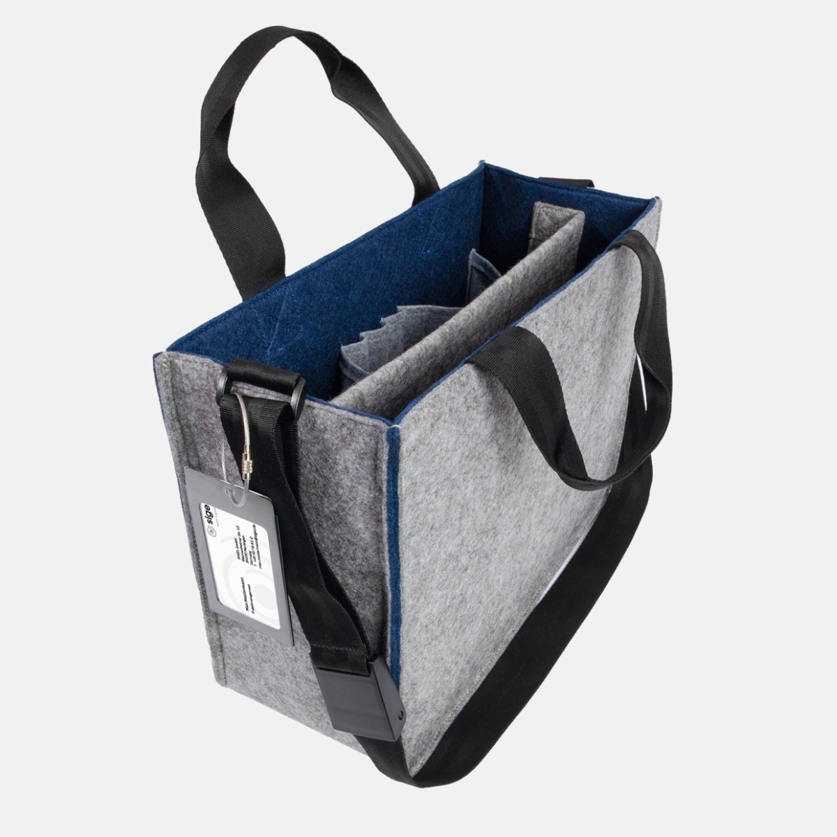 SIGEL Desk Sharing Bag Classic M | Büro Tasche für mobiles Arbeiten | Bicolor