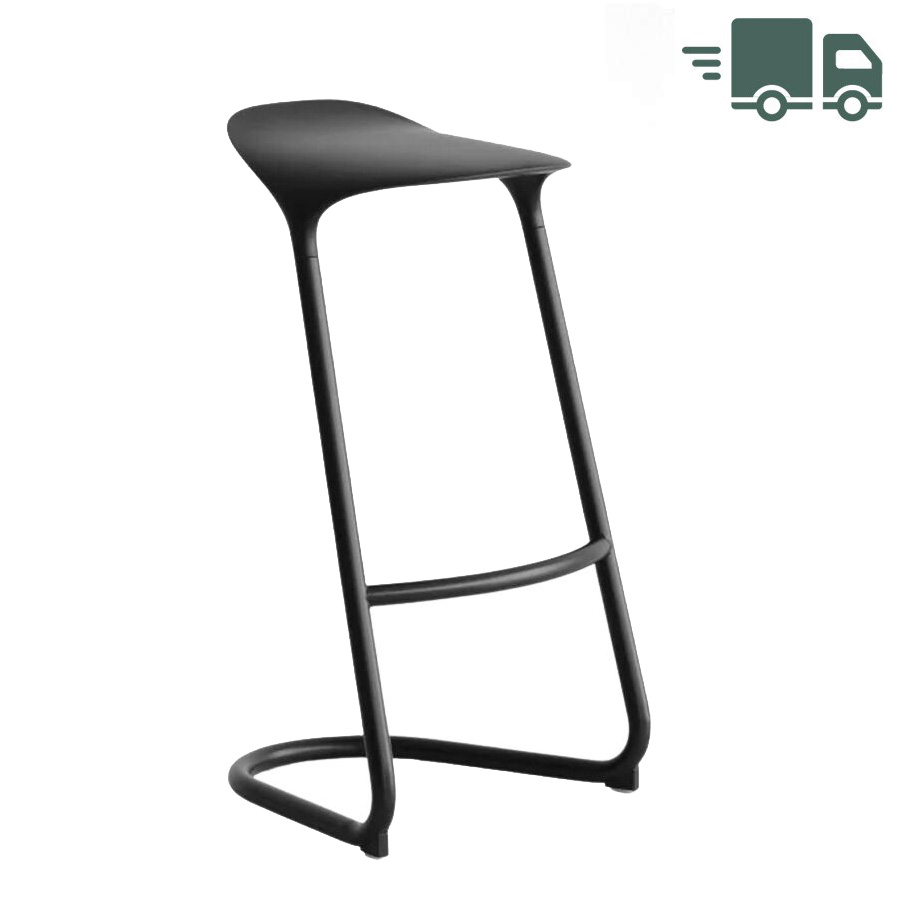 lapalma CROSS Barhocker S452 fixe Höhe 80 cm - schwarz Frontansicht