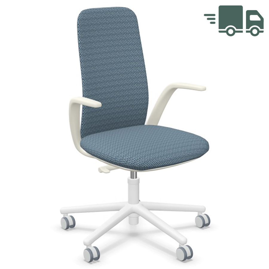 HAWORTH Nia Bürostuhl - Stoff Diagonale chevron blau