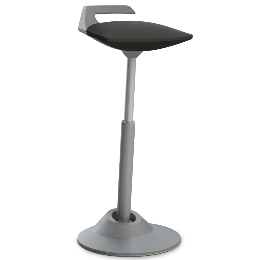 Aeris Muvman Stehhilfe Kunstleder schwarz - High-Feder - Gestell grau