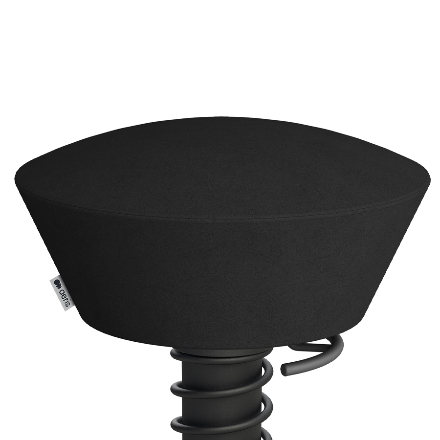 Aeris Swopper Mikrofaser schwarz mit Rollen - Nahaufnahme