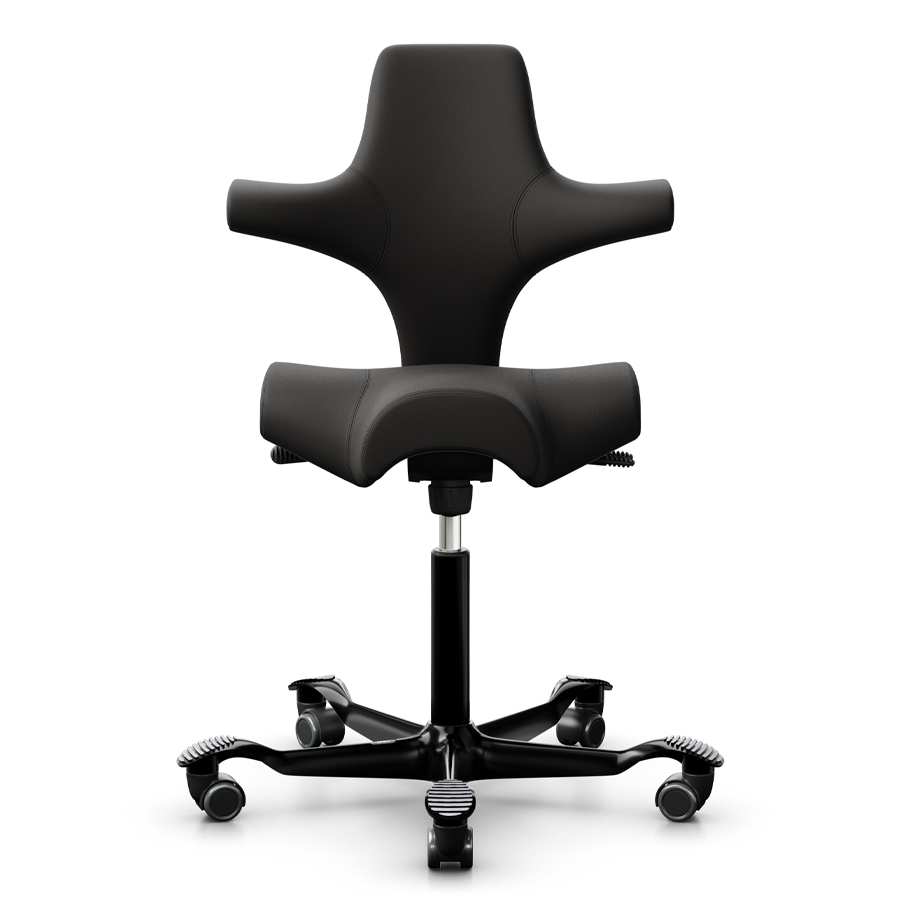 HAG CAPISCO 8106 Leder Elmosoft schwarz - Gestell schwarz - Frontseite