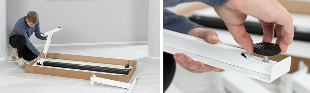 SChreibtisch-Zusammenbau