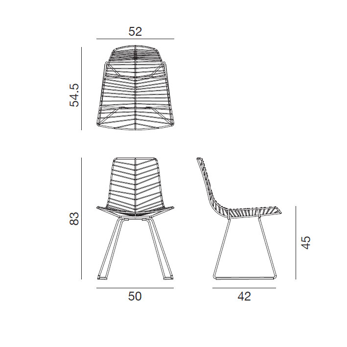 Arper Leaf Modell 1802 Abmessungen