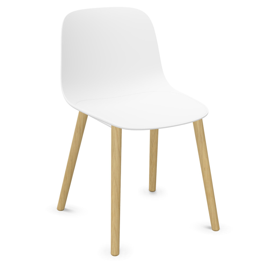 Lapalma SEELA S313 weiß mit Holzbeinen