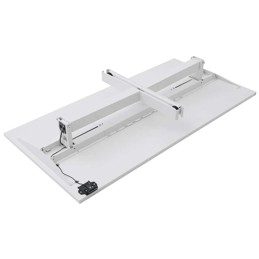 fm FOURACTION Schreibtisch | Gestell weiß | Platte weiß | Gestell abklappbar