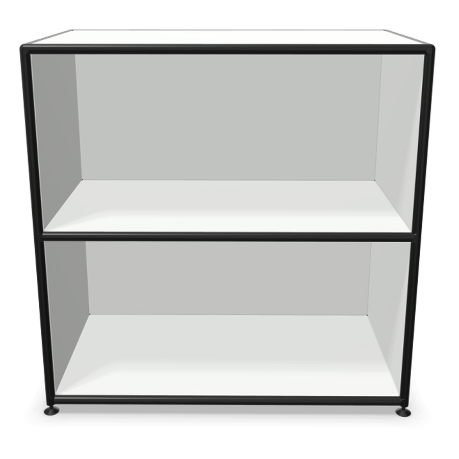 Bosse Regal Black Edition Höhe  2 OH in Melamin Weiß 80 cm