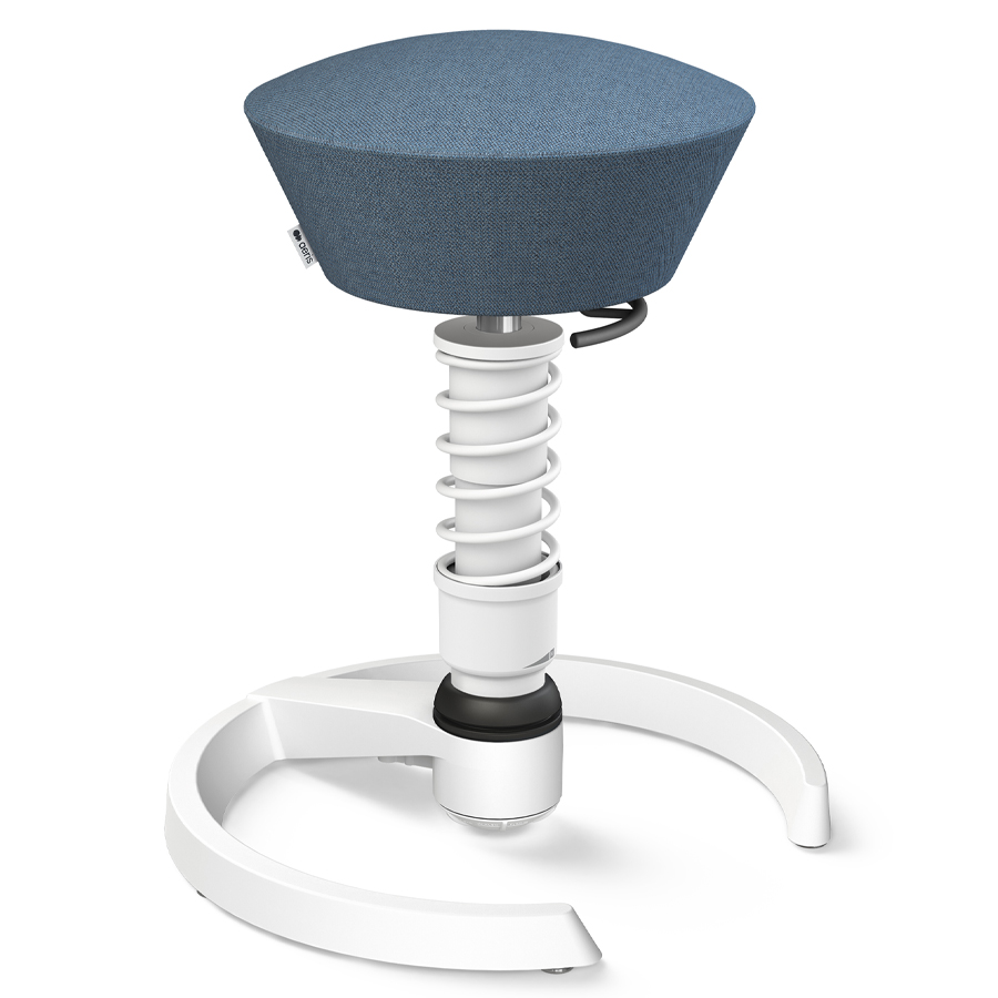 Aeris Swopper Capture Wolle taubenblau meliert - Gleiter - Gestell weiß - High-Feder