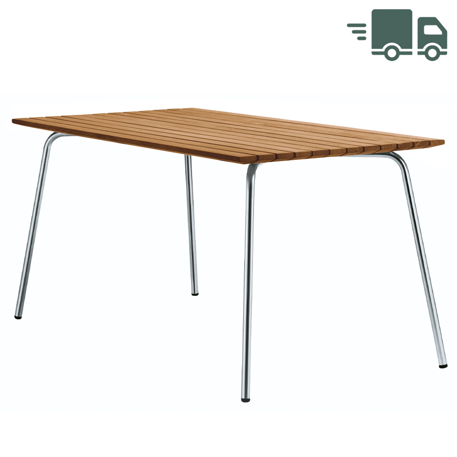 THONET S 1040 Gartentisch - 150 x 78 cm - Gestell verchromt