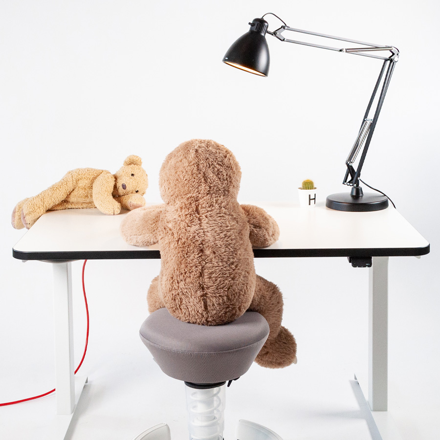 Bundle Kinderschreibtisch CLEO elektrisch höhenverstellbar weiß & aeris Swoppster