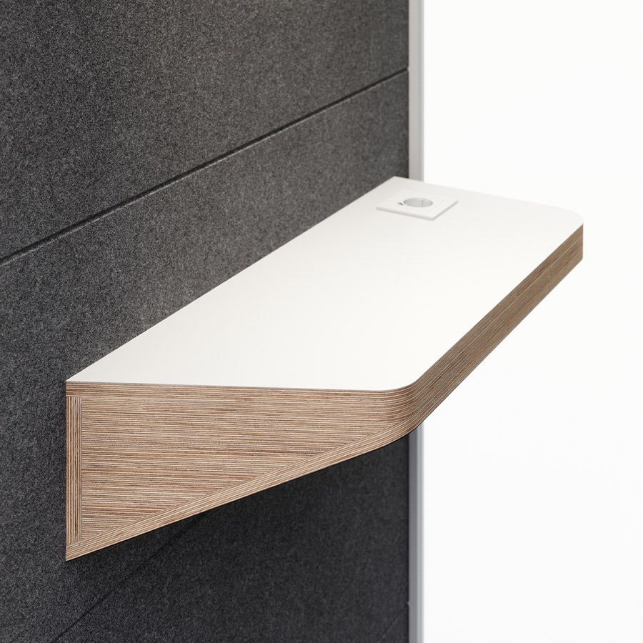 Tischplatte aus Birkenschichtholz mit Oberfläche in Weiß