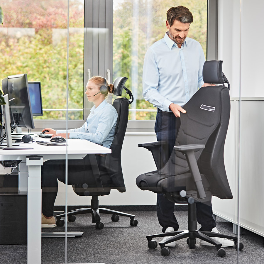 Interstuhl TWENTYFOUR - 24h Stuhl - mit Kopfstütze - Wechsel der Polsterauflagen