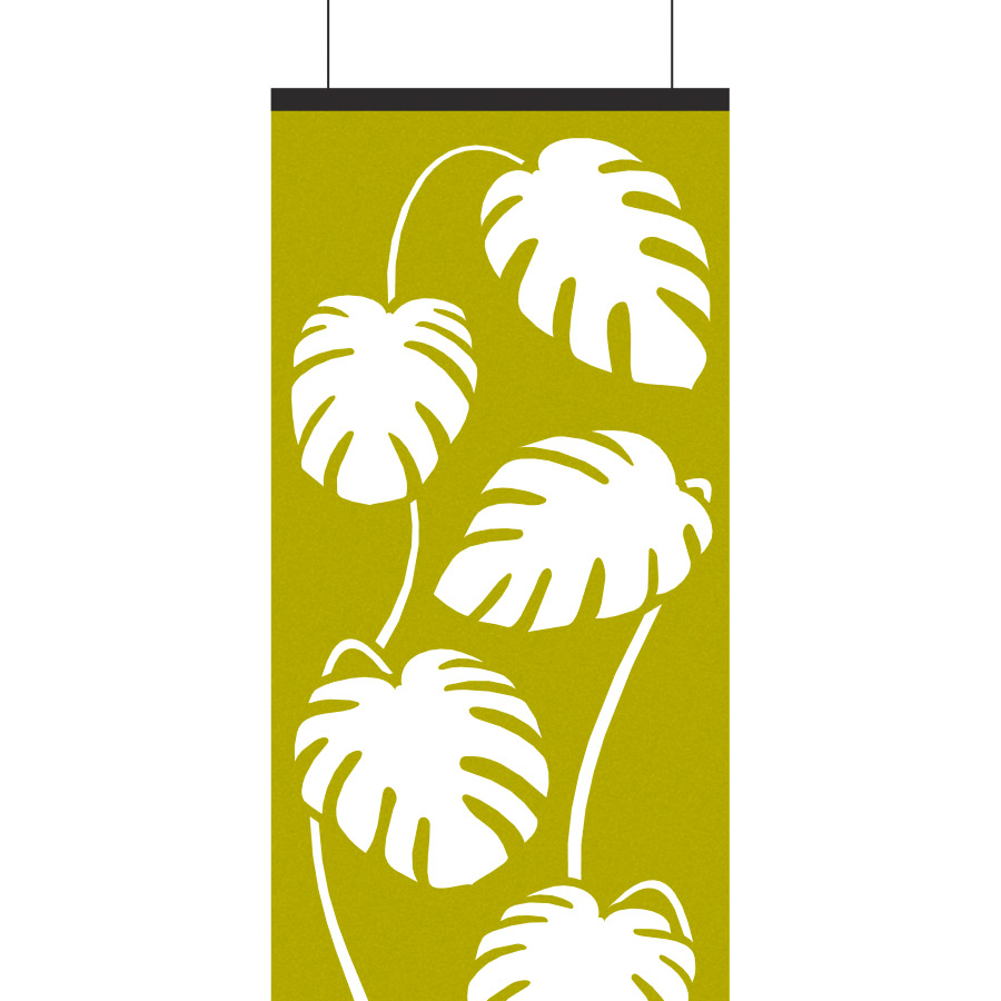 BuzziSpace BuzziFalls Tropics | Raumteiler Wand Decke | Gelb