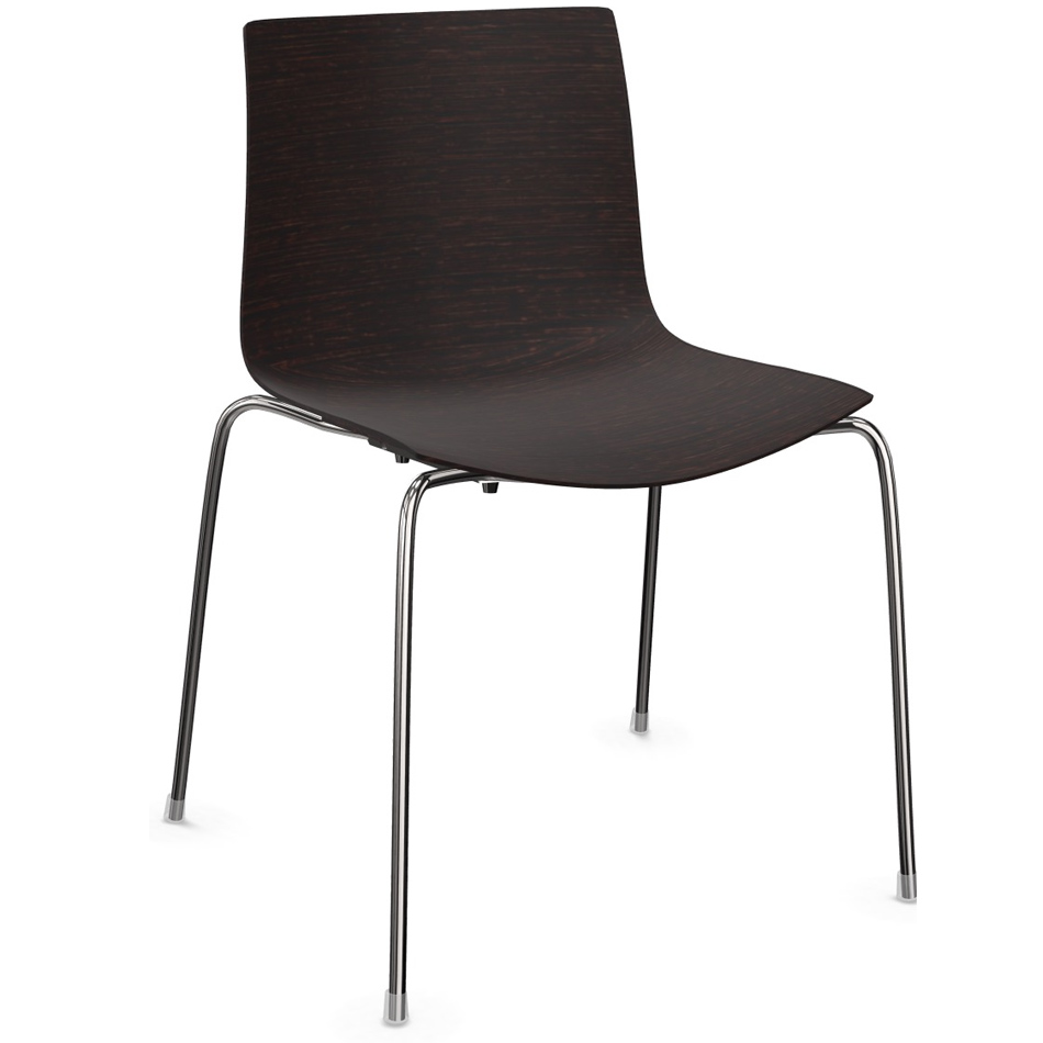 Arper Catifa 46 0351 Holz Wenge gebeizt Vierfuss chrom