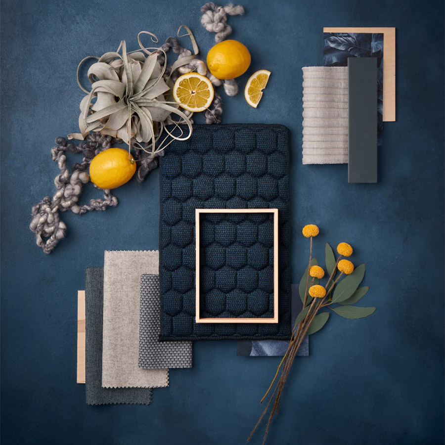 HAWORTH Fern Digital Knit Mariner Moodboard