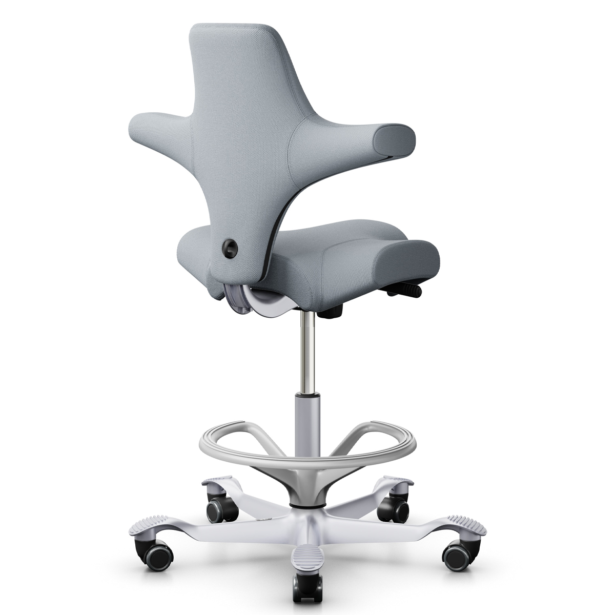 HAG CAPISCO 8106 | Stehhilfe mit Fußring | Wollstoff Select hellgrau | Gestell silber