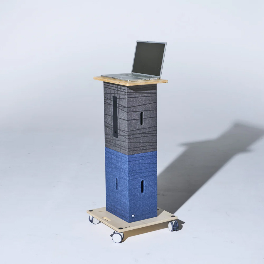 X-Table mini Tischplatte  und X-Table Transportwagen im Einsatz (Beispielbild)