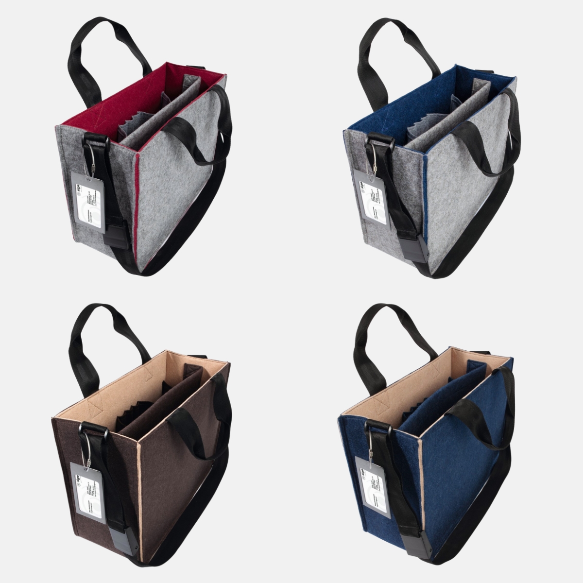 SIGEL Desk Sharing Bag Classic M | Büro Tasche für mobiles Arbeiten | Bicolor