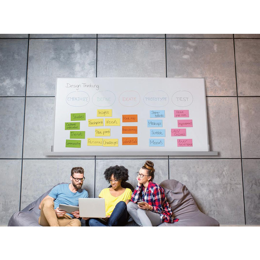 SIGEL Meet up Bundle Whiteboard mit Wandschiene - Beispielbild