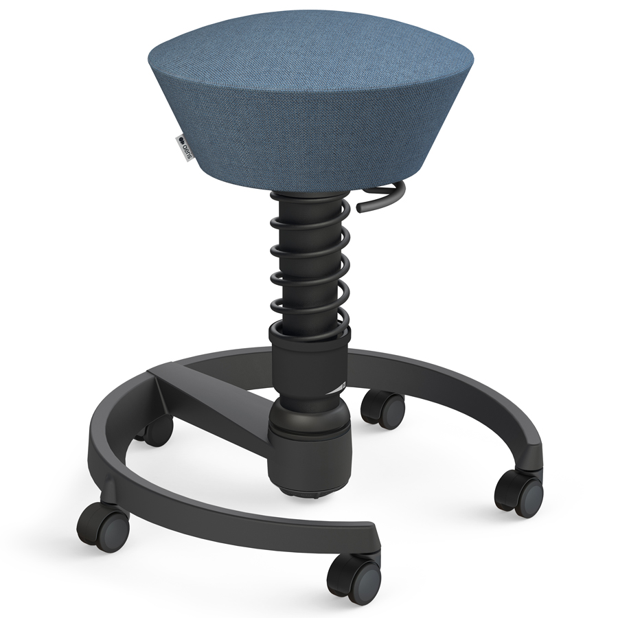 Aeris Swopper Capture Wolle taubenblau meliert - Rollen - Gestell schwarz