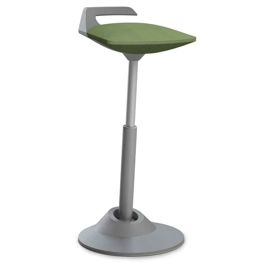Aeris Muvman Stehhilfe Mikrofaser - Standard-Feder - Gestell grau - Bezugsstoff grün