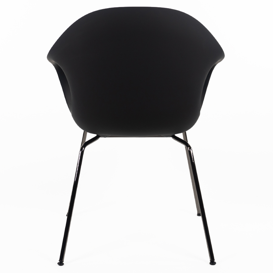 Kristalia Elephant - Schale schwarz - Vierfußgestell schwarz verchromt - Rückseite