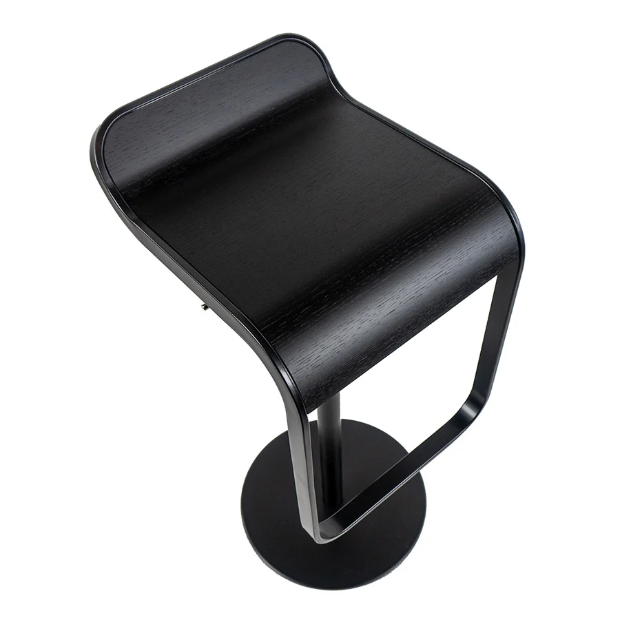 apalma LEM S80 Barhocker | Sitz schwarz gebeizt | Gasfeder schwarz | Gestell schwarz