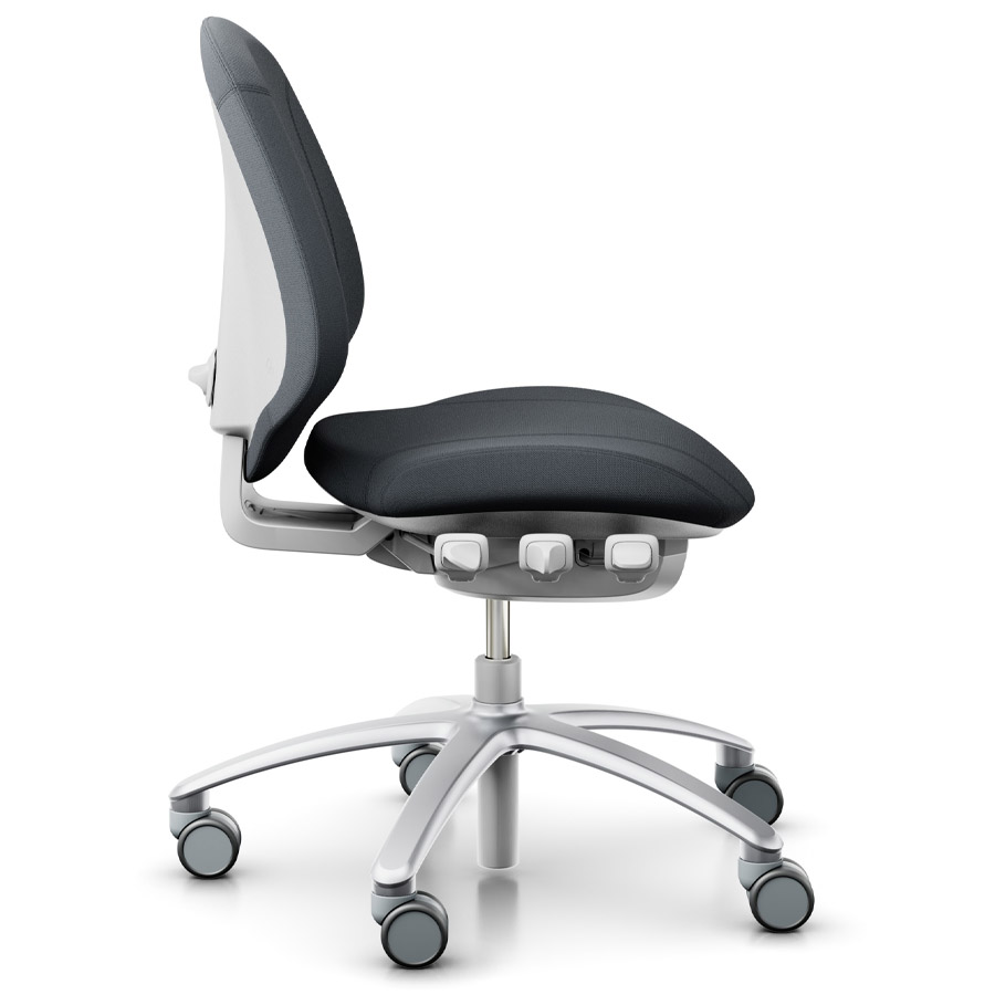 RH Mereo 200 silver grey mit halbhoher Rückenlehne - Select grau - Seitenansicht