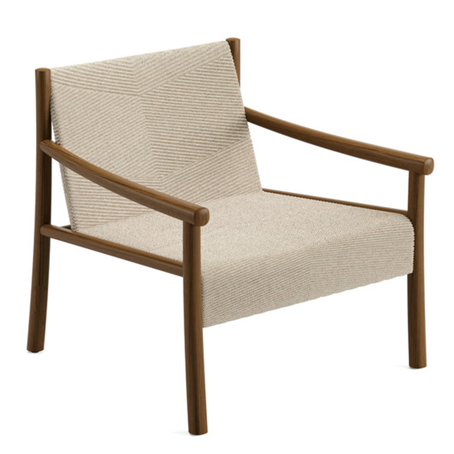 Arper Kata Lounge Sessel gemustert Sitzfläche Linen