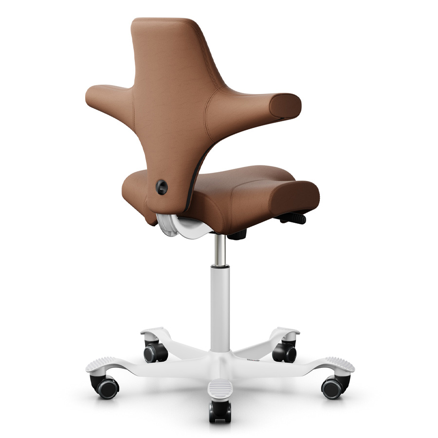 HAG CAPISCO 8106 Leder Elmosoft Cognac - Gestell weiß