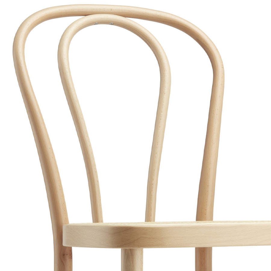 THONET 218 Bugholzstuhl Bistrostuhl Buche natur mit Rohrgeflecht - Nahaufnahme