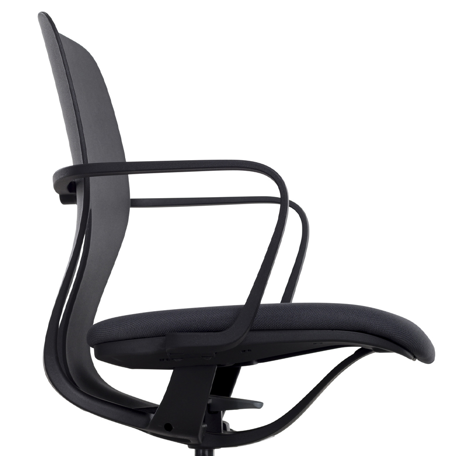 Klöber LIM Drehstuhl (lim98) - Rücken Kunststoff - Sitzfläche gepolstert - Detail Seite