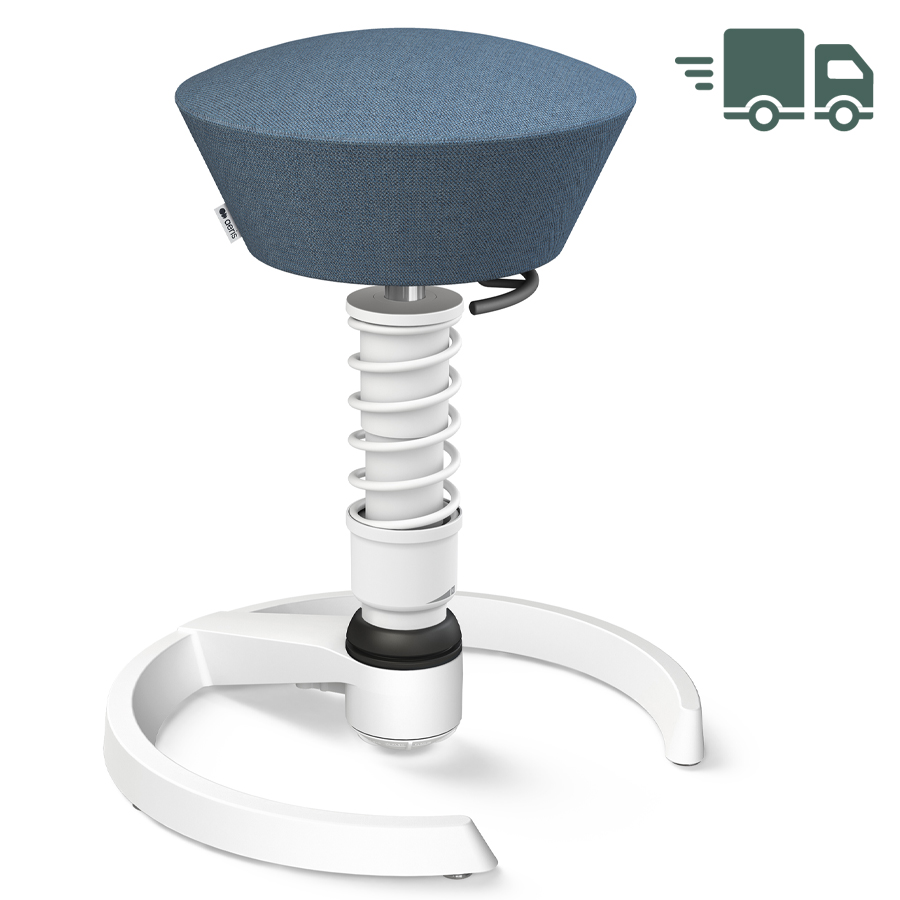 Aeris Swopper Capture Wolle taubenblau meliert - Gleiter - Gestell weiß - High-Feder