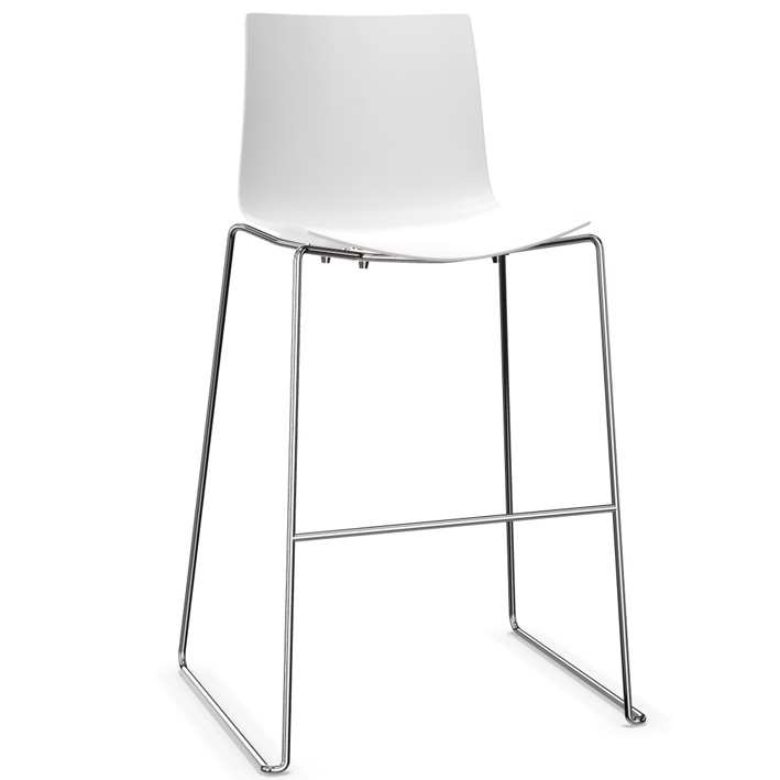 Arper Catifa 46 0471 Barhocker weiß verchromt