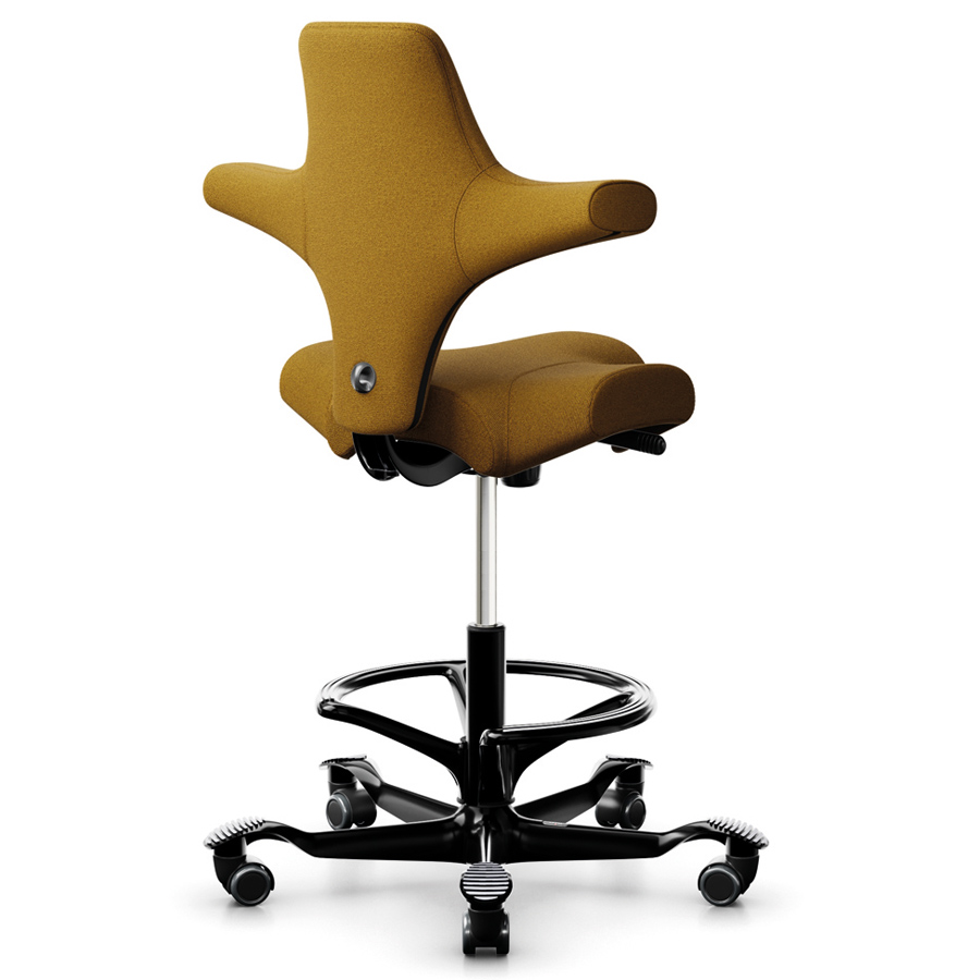 HAG Capisco 8106 Ocker Capture Stehhilfe mit Fußring - Rückansicht