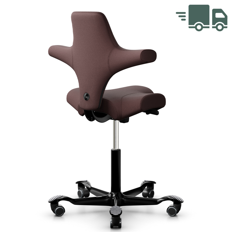 HAG Capisco 8106 Stoff Select 61186 chestnut - Gestell schwarz - Rückseite