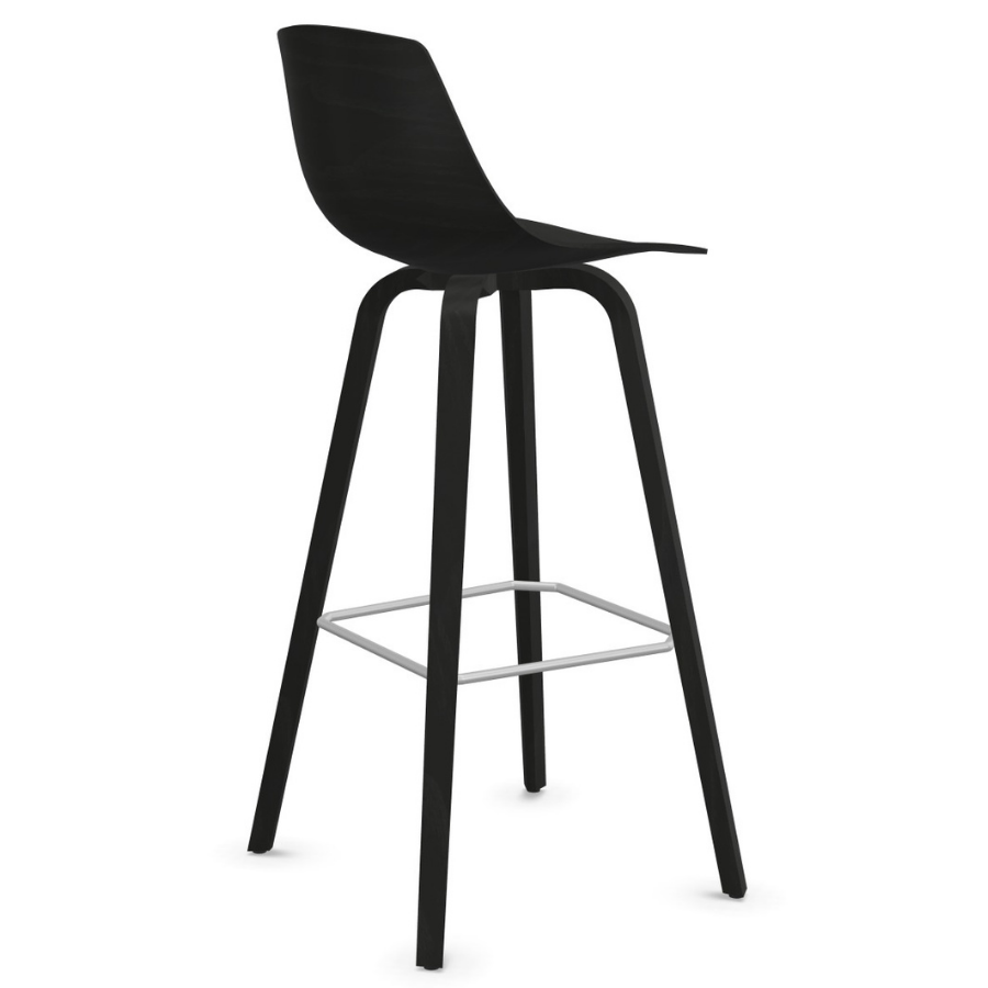 lapalma MIUNN S105 Barhocker Holzgestell schwarz - Rückansicht