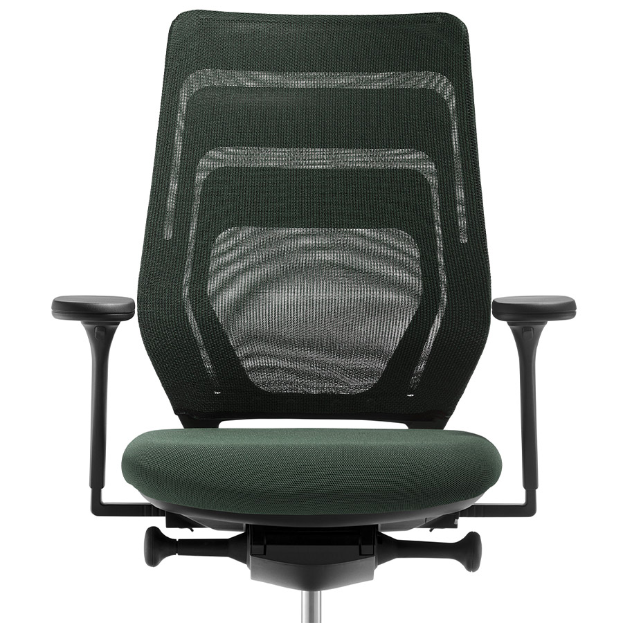 fm Asiento Bürodrehstuhl in Grün konfigurierbar Rückenlehne Transparent