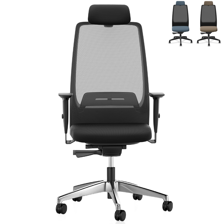 Interstuhl AIMis1 (1S33) Bürostuhl mit Kopfstütze Netzrücken viele Farben