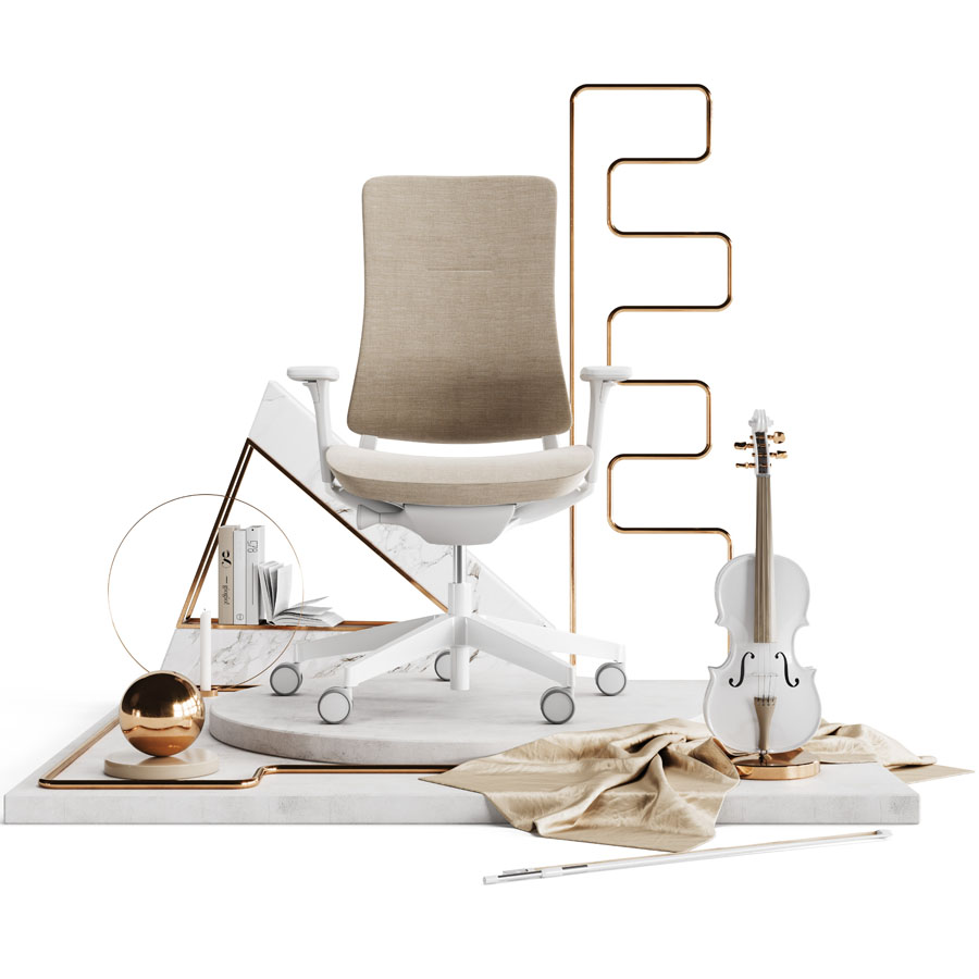 Profim Violle 130 SFL mit Polsterrücken hellgrau und Beispielbild