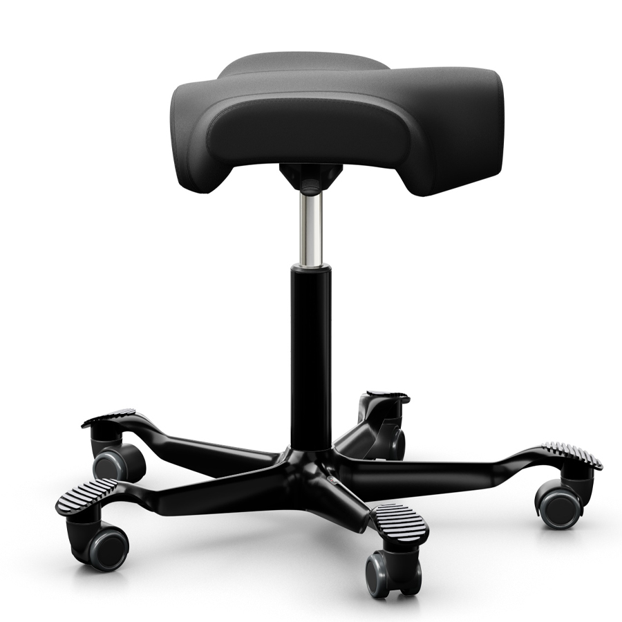 HAG Capisco 8105 Sattelhocker | Kunstleder schwarz | Gestell schwarz