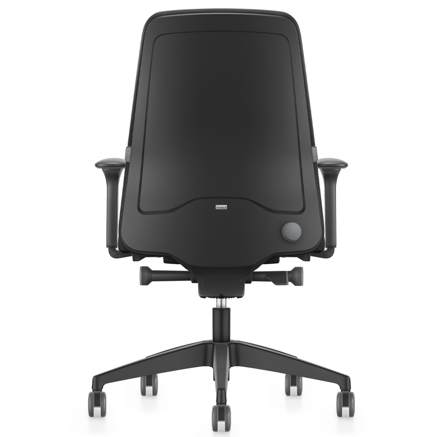 Interstuhl EVERYis1 (EV111) Bürostuhl Polsterrücken schwarz - Rückansicht