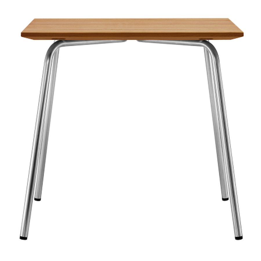 THONET S 1040 Gartentisch - 78 x 78 cm - Gestell verchromt