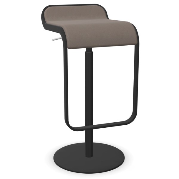 lapalma Lem Barhocker schwarz 66-79 cm Leder